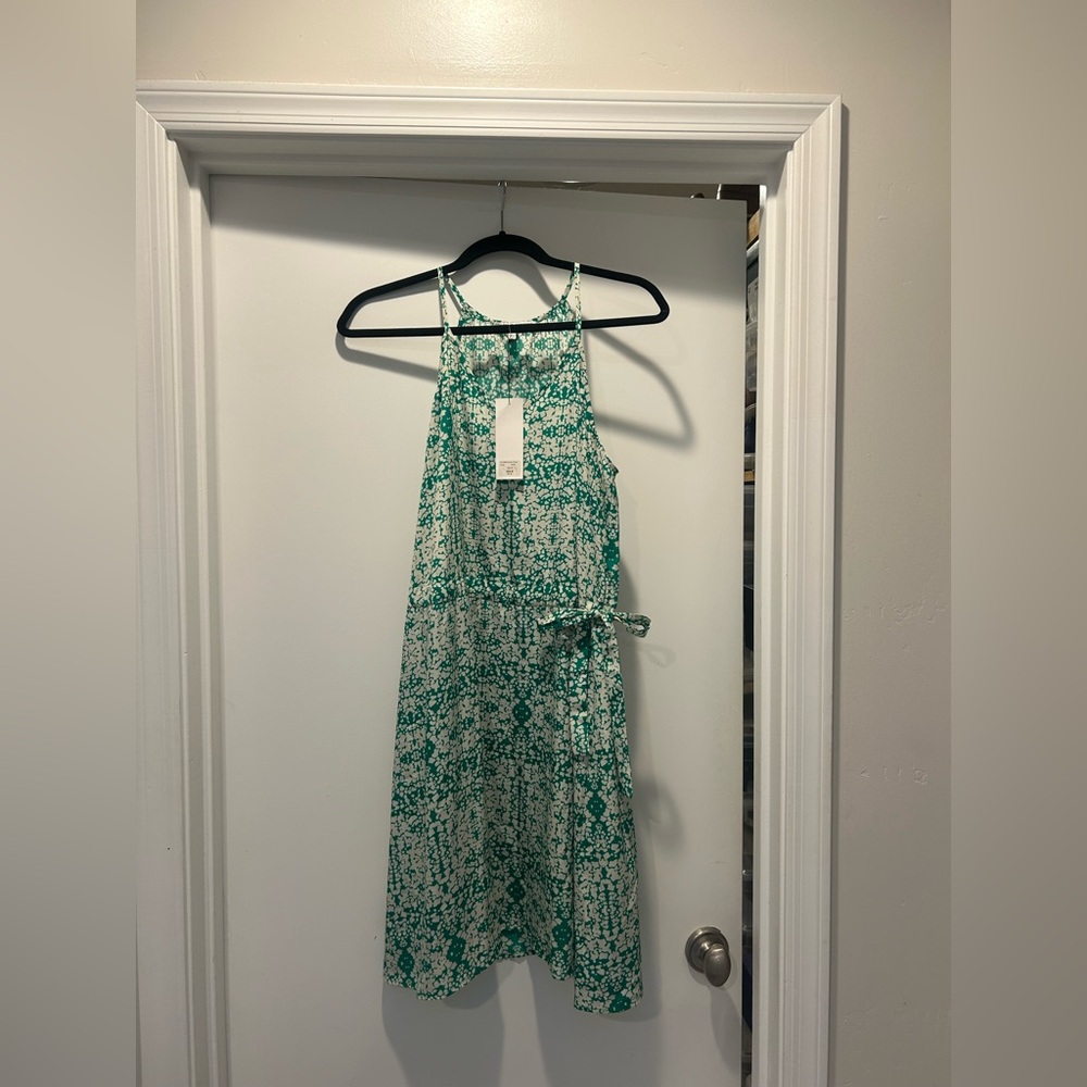 NWT Collective Concepts Green Patterned Halter Dress
